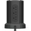 imageAmazon Basics Rectangular Power Strip Tower Surge Protector 1080J 9 Outlet USBC 2 USBA Port 15A 6ft Cord Black