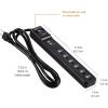 imageAmazon Basics Surge Protector Power Strip with 2 USB Ports 6 Outlet Extension Cord Rectangle 1000 Joule 6 ft BlackBlack