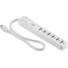 imageAmazon Basics Surge Protector Power Strip with 2 USB Ports 6 Outlet Extension Cord Rectangle 1000 Joule 6 ft BlackWhite