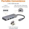 imageAmazon Basics USB 3231 Gen 2 Hub Dock 10Gbps USBC to 1xUSBC  3xUSBA Works with WindowsMac Silver Black