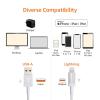 imageAmazon Basics USBA to Lightning Charger Cable Nylon Braided Cord MFi Certified Charger for Apple iPhone 14 13 12 11 X Xs Pro Pro Max Plus iPad 3 Foot SilverSilver