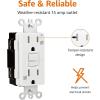 imageAmazon Basics WeatherResistant GFCI Receptacle with LED Indicator 20 Amp WhiteWhite