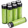 imageAmazon Basics 12Count Rechargeable AA NiMH Performance Batteries 2000 mAh Recharge up to 1000x Times PreCharged8 Count Pack of 1