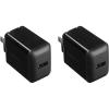 imageAmazon Basics 12W One Port USBA Wall Charger 24A for Phones iPhone 161514131211X Samsung and more Pack of 2 WhiteBlack