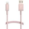 imageAmazon Basics Fast Charging USBA to Lightning Nylon Braided Charger Cable MFi Certified for Apple iPhone and iPad Durable 3 Foot Dark GrayRose Gold
