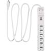 imageAmazon Basics Surge Protector Power Strip with 2 USB Ports 6 Outlet Extension Cord Rectangle 1000 Joule 6 ft BlackWhite