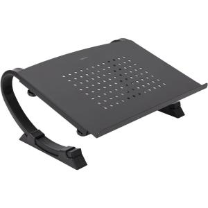imageAmazon Basics  Adjustable Monitor Stand Laptop Riser for Desk Holds Laptops Monitors and Printers up to 22 Pounds Black