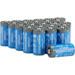 imageAmazon Basics 6Pack NonRechargeable CR123A Lithium Batteries 3 Volt Up to 10Year Shelf Life24 Count