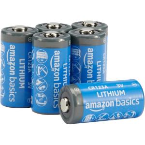imageAmazon Basics 6Pack NonRechargeable CR123A Lithium Batteries 3 Volt Up to 10Year Shelf Life6 Count