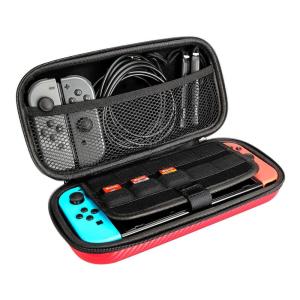 imageAmazon Basics Carrying Case for Nintendo Switch Console and Accessories  1031 x 236 x 524 inches BlackRed