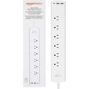 imageAmazon Basics Rectangle Smart Plug Power Strip with 6 Individually Controlled Outlets and 3 USB Ports 2 USBA and 1 USBC Works with Alexa Only 24 GHz WiFi No Hub Required White6 Individually Controlled Outlets and 3 USB Ports