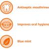 imageAmazon Basics Antiseptic Mouthwash Blue Mint 1 Liter 338 Fluid Ounces 1Pack Previously Solimo507 Ounce Pack of 1
