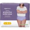 imageAmazon Basics Incontinence Underwear for Women Protective Disposable Postpartum Maximum Absorbency Large Lavender 54 Count 3 Packs of 18Large