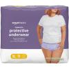 imageAmazon Basics Incontinence Underwear for Women Protective Disposable Postpartum Maximum Absorbency Large Lavender 54 Count 3 Packs of 18XLarge