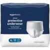 imageAmazon Basics Unisex Protective Underwear Overnight Absorbency Extra Large 12 Count 1 Pack of 12Extra Large