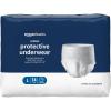 imageAmazon Basics Unisex Protective Underwear Overnight Absorbency Extra Large 12 Count 1 Pack of 12Large