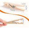 imageAmazon Basics Wood Clothespins with Spring Pack of 100