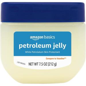 imageAmazon Basics Petroleum Jelly White Petrolatum Skin Protectant Unscented 75 oz 4Pack Previously Solimo75 Ounce Pack of 1