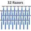 image:imageAmazon Basics Twin Blade Pivoting Disposable Razors with Rubber Grip for Great Grip When Wet TravelFriendly 32 Count 1Pack Previously Solimo32 Count Pack of 1