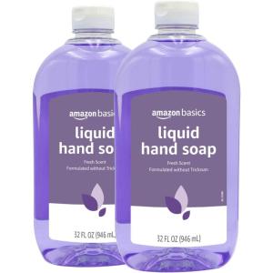 image:imageAmazon Basics Original Fresh Liquid Hand Soap Moisturizing Formula Phthalate amp ParabenFree 32 Fl Oz Pack of 2 Previously Solimo32 Fl Oz Pack of 2