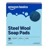 image:imageAmazon Basics Steel Wool Soap Pads Reusable Cuts Grease and Removes Rust 10 Count Pack of 1
