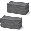 image:imageAmazon Basics Microfiber Cleaning Cloths Ultra Absorbent Lint Free Streak Free NonAbrasive Reusable and Washable 12 x 12 Grey 24 Pack48Pack