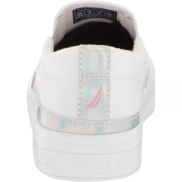 Nautica Girls Fashion Shoe  Trendy LowTop Tennis Sneakers with Stylish Fashion Blend for Big  Little Kids LaceUp and SlipOnAryellewhite Iridescent