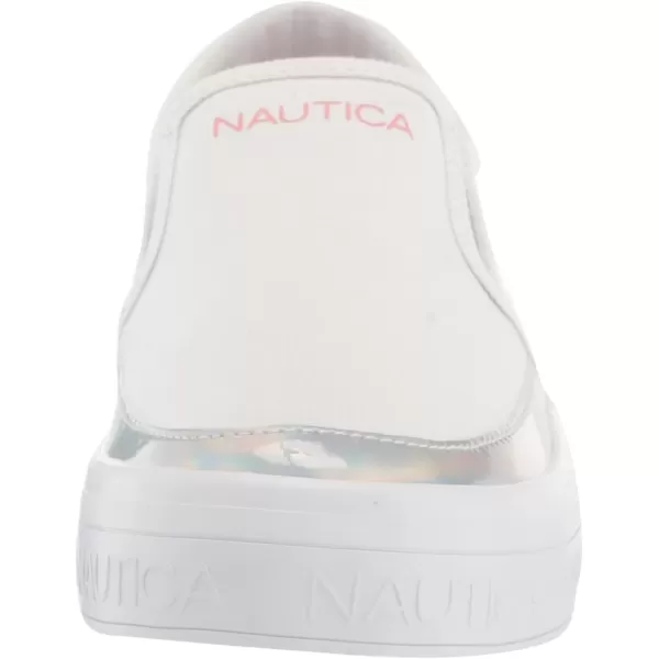 Nautica Girls Fashion Shoe  Trendy LowTop Tennis Sneakers with Stylish Fashion Blend for Big  Little Kids LaceUp and SlipOnAryellewhite Iridescent