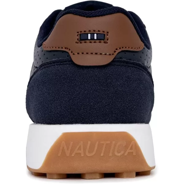 Nautica Girls Fashion Shoe  Trendy LowTop Tennis Sneakers with Stylish Fashion Blend for Big  Little Kids LaceUp and SlipOnNavy Cognac