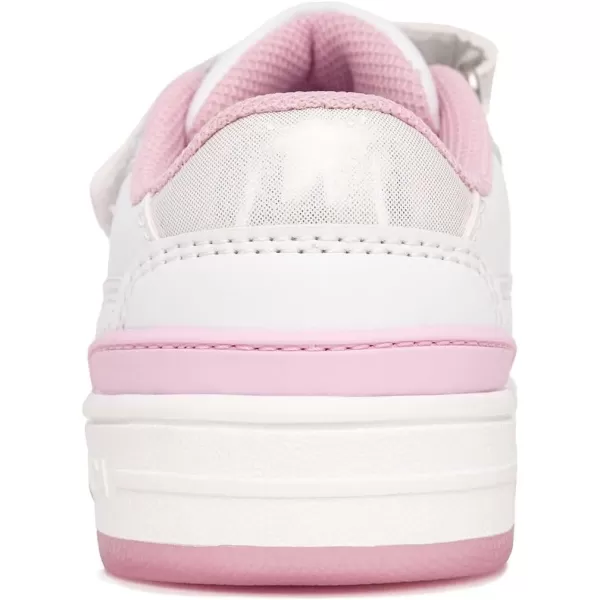 Nautica Kids Double Strap Sneakers  Casual Athletic Shoes for Boys and Girls  Durable and Comfortable Fit for Toddlers and Little KidsWhite Pink