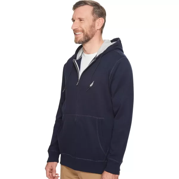 Nautica Mens Big and Tall FullZip Sweater Hoodie SweatshirtNavy