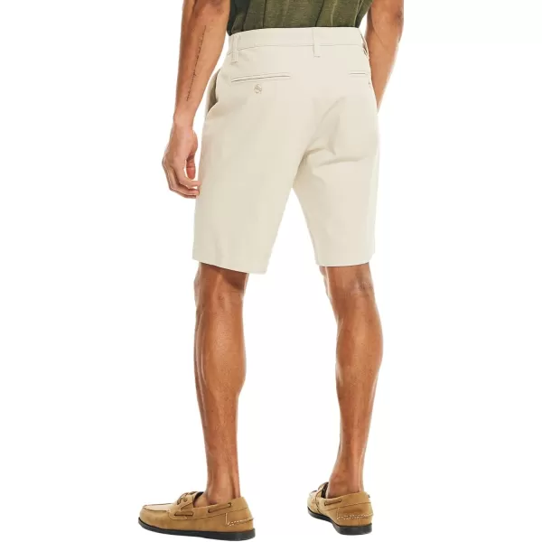 Nautica Mens Cotton Twill Flat Front Chino ShortBeigestone