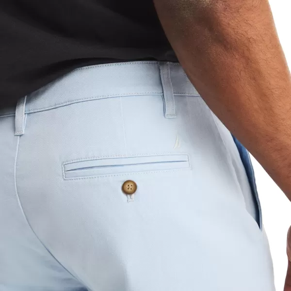 Nautica Mens Cotton Twill Flat Front Chino ShortCeruleanblue