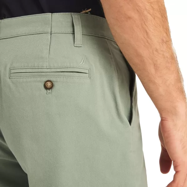 Nautica Mens Cotton Twill Flat Front Chino ShortChinoisgreen