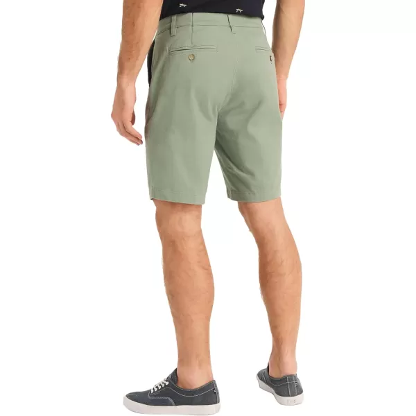 Nautica Mens Cotton Twill Flat Front Chino ShortChinoisgreen