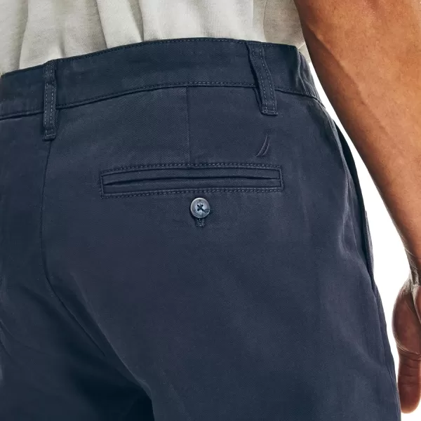 Nautica Mens Cotton Twill Flat Front Chino ShortFrenchnavy