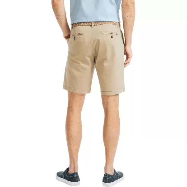 Nautica Mens Cotton Twill Flat Front Chino ShortNewkhaki