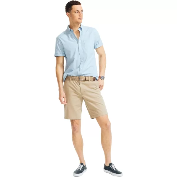 Nautica Mens Cotton Twill Flat Front Chino ShortNewkhaki