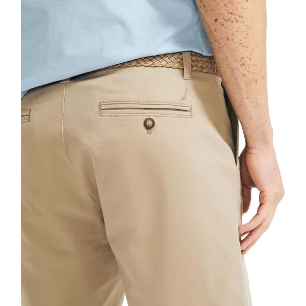 Nautica Mens Cotton Twill Flat Front Chino ShortNewkhaki