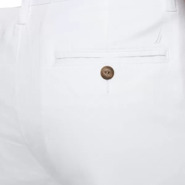 Nautica Mens Cotton Twill Flat Front Chino ShortOpticwhite