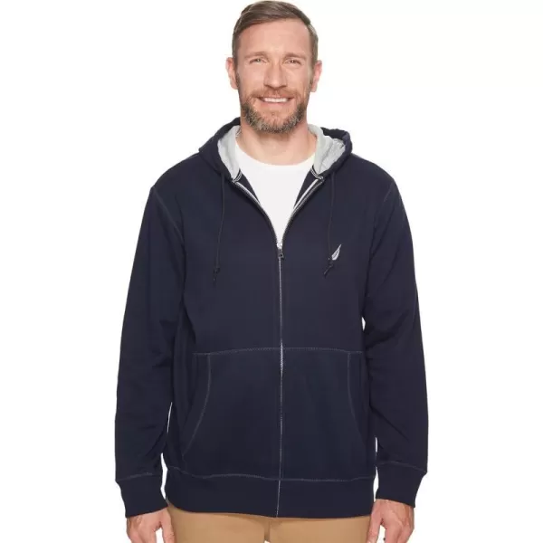 Nautica Mens Big and Tall FullZip Sweater Hoodie SweatshirtNavy