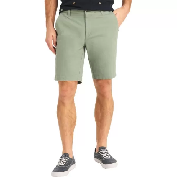 Nautica Mens Cotton Twill Flat Front Chino ShortChinoisgreen