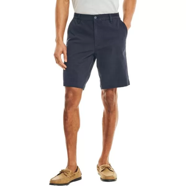 Nautica Mens Cotton Twill Flat Front Chino ShortFrenchnavy