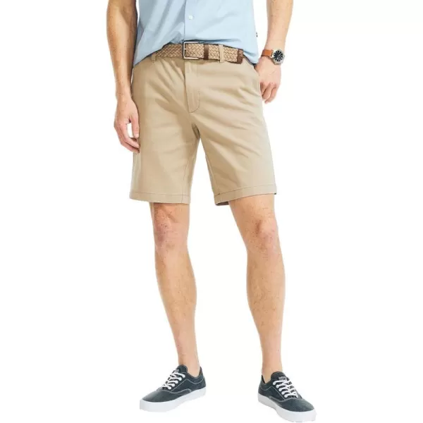 Nautica Mens Cotton Twill Flat Front Chino ShortNewkhaki