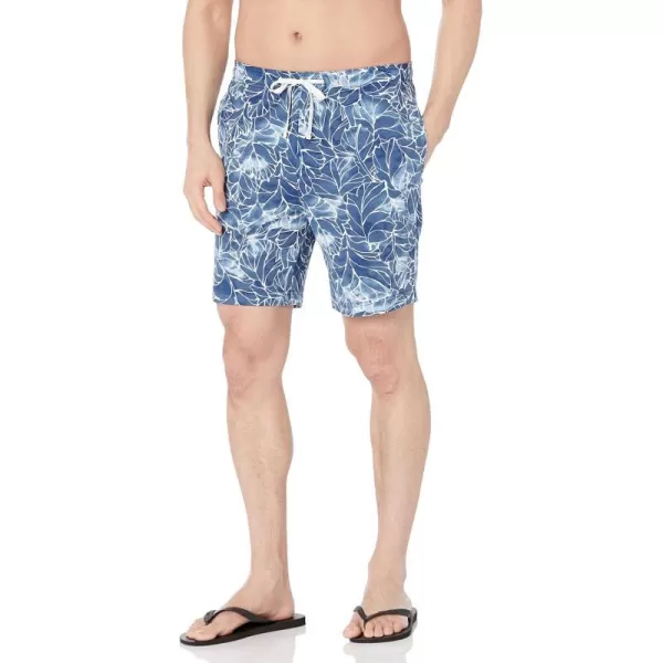 Nautica Mens Sea Floral Print Sleep ShortEstate Blue