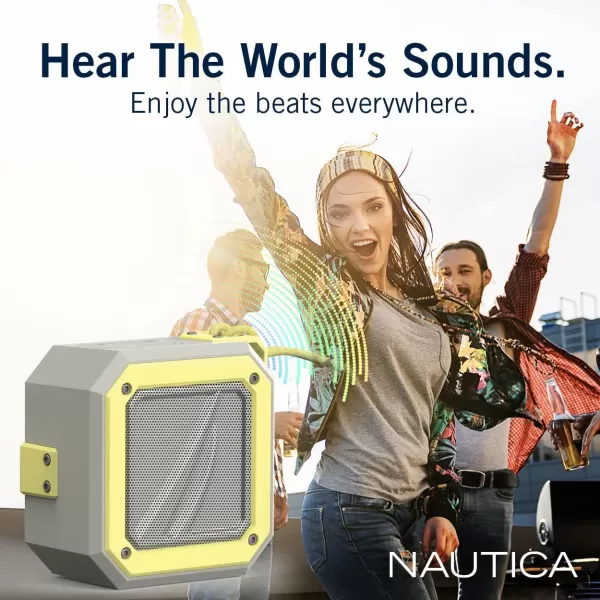 Nautica Bluetooth Portable Speaker Waterproof Wireless Speaker Outdoor Speaker Bluetooth Patio Speakers Loud Sound Clear Audio USB Drive 15Hour Playtime Off WhiteICE BlueOFF WHITEYELLOW