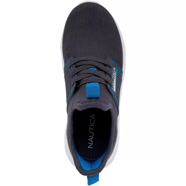 Nautica Kids Sneaker Athletic SlipOn Bungee Running ShoesBoy  GirlBig KidLittle KidToddler  NeaveKappilGrey Blue