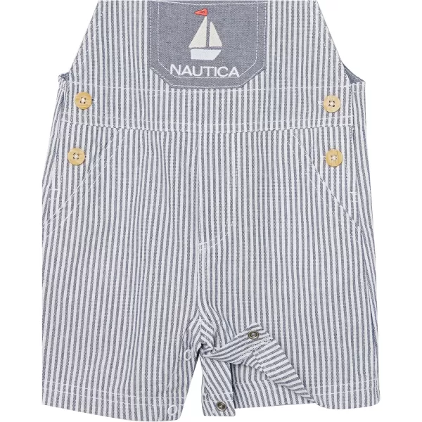 Nautica Sets KHQ boys Nautica 2 Piece Shortall SetStripe  Blue