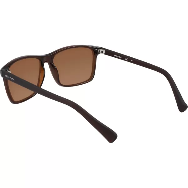 NAUTICA Mens N2246s Rectangular SunglassesCrystal Brown