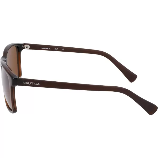 NAUTICA Mens N2246s Rectangular SunglassesCrystal Brown